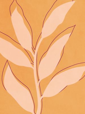 TROPICAL ART - LEAVES AND LINES 01