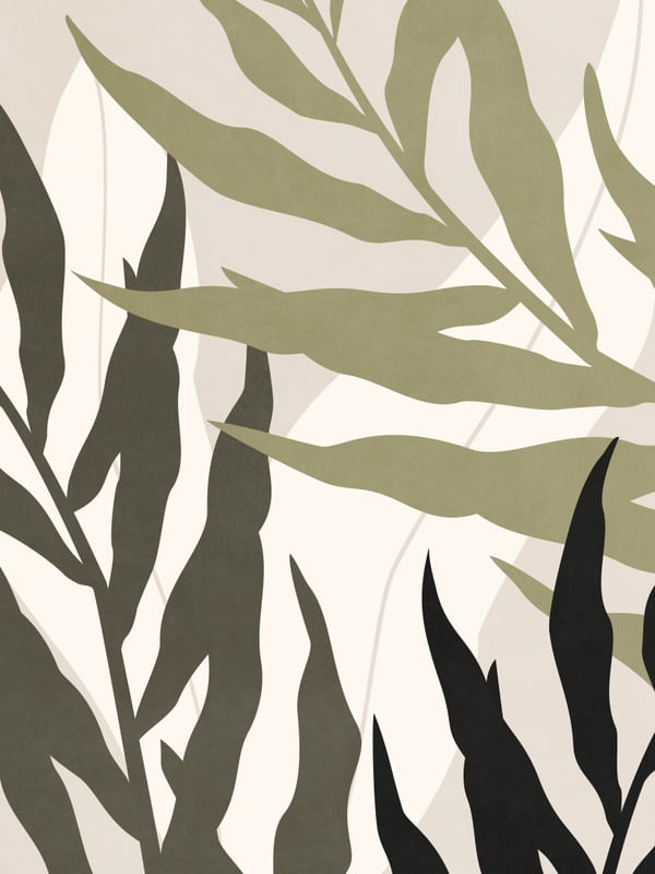MINIMAL TROPICAL ART - LEAVES 02