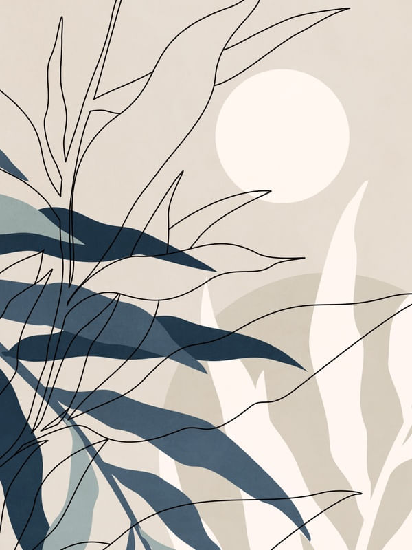 MINIMAL TROPICAL ART - LEAVES 04