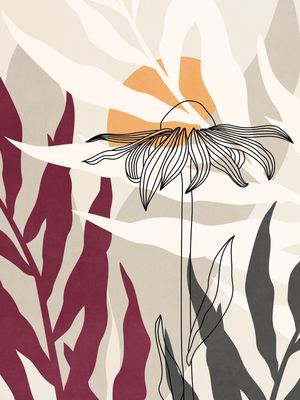 MINIMAL TROPICAL ART - FLORA 02