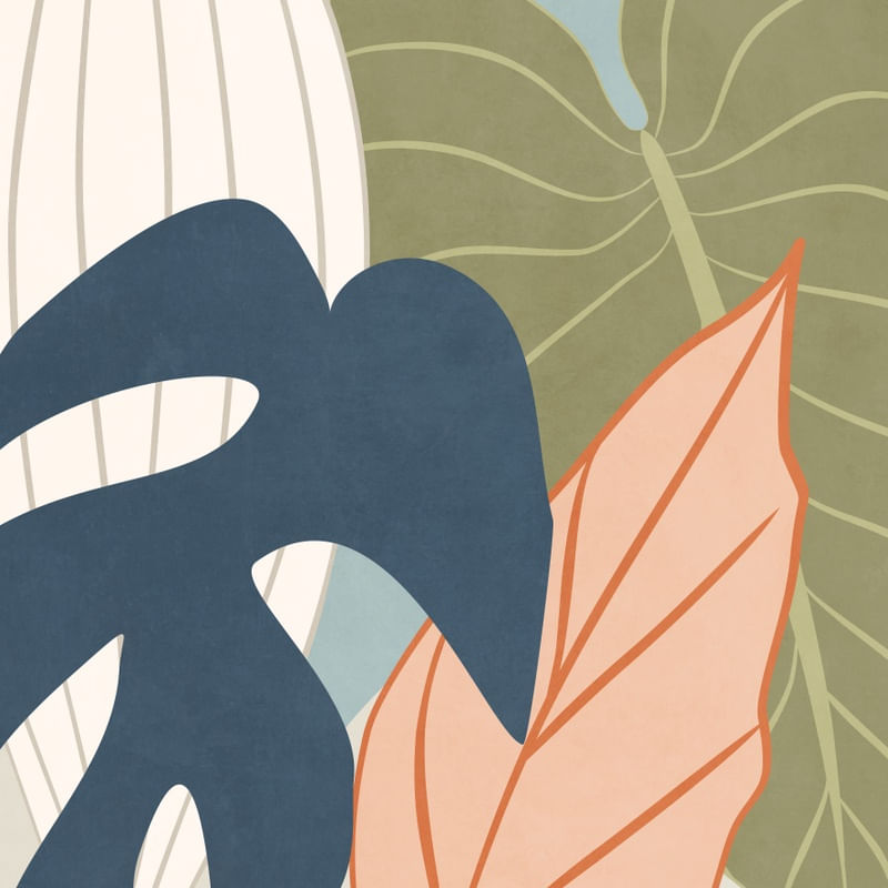 MINIMAL TROPICAL ART - LEAVES 07
