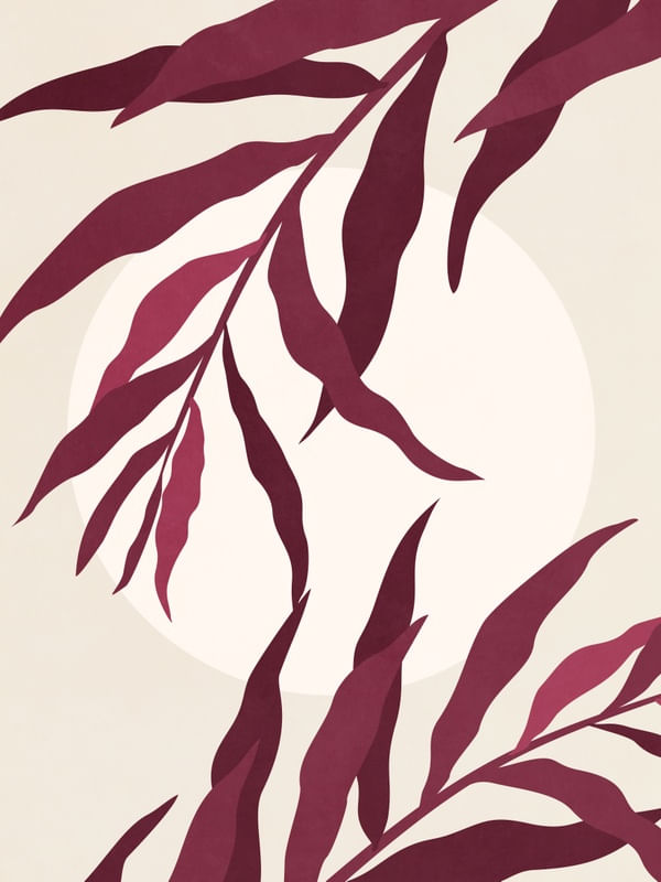 MINIMAL TROPICAL ART - LEAVES 08