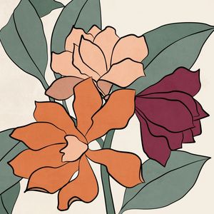 MINIMAL TROPICAL ART - FLOWERS 01