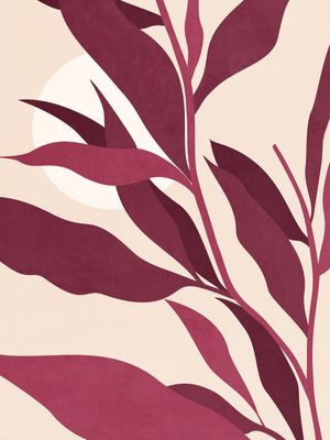 MINIMAL TROPICAL ART - LEAVES 11