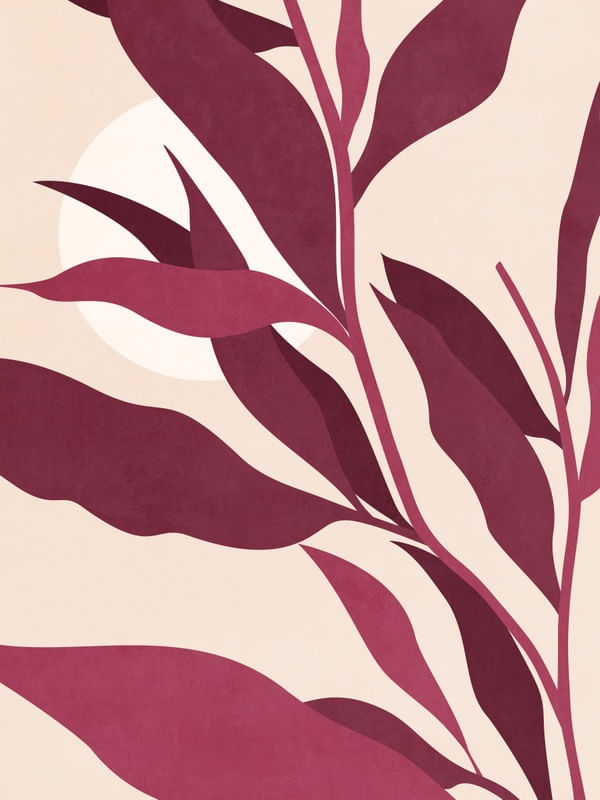 MINIMAL TROPICAL ART - LEAVES 11