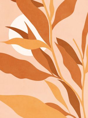 MINIMAL TROPICAL ART - LEAVES 19