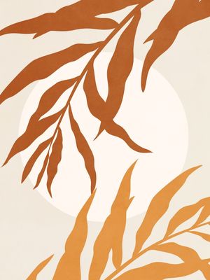 MINIMAL TROPICAL ART - LEAVES 22