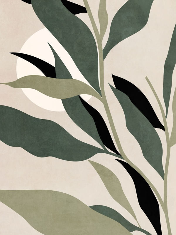 MINIMAL TROPICAL ART - LEAVES 24