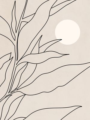 LINE ART - LEAVES 10