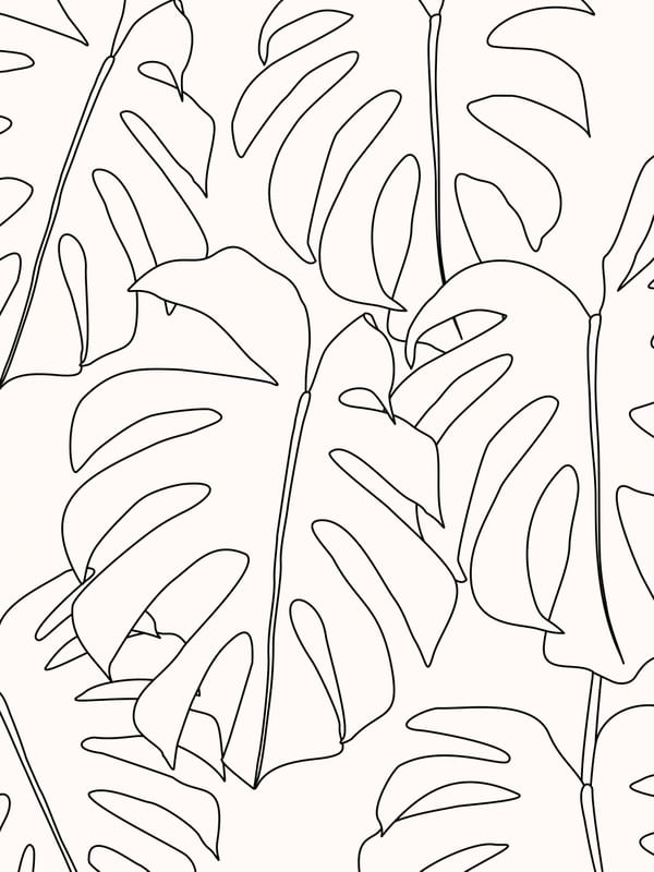 LINE ART - MONSTERA 02