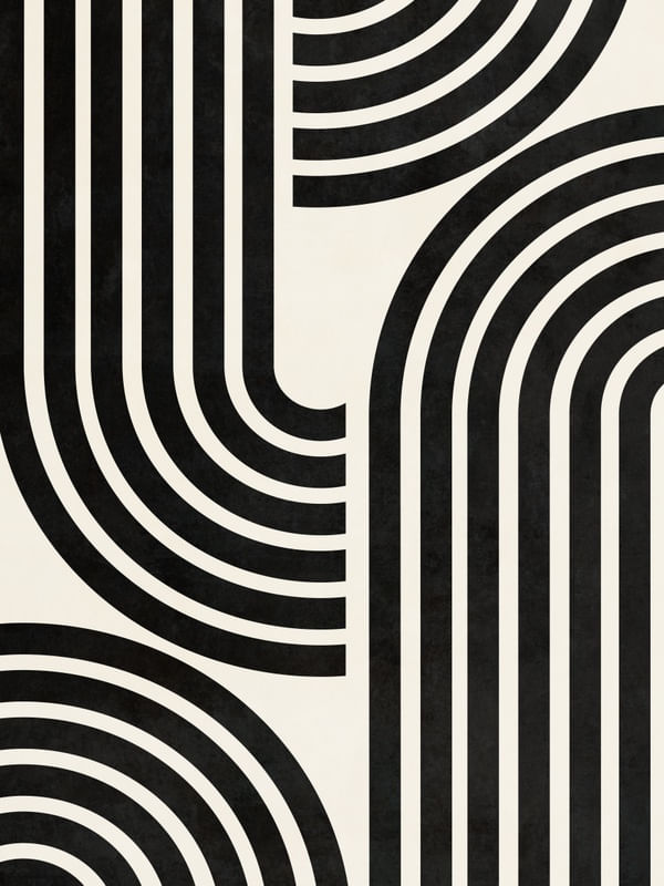 MINIMAL GEOMETIC ART - BLACK ARCHES