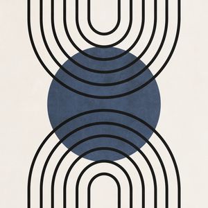 MINIMAL GEOMETRIC ART - CIRCLE AND ARCHES 07