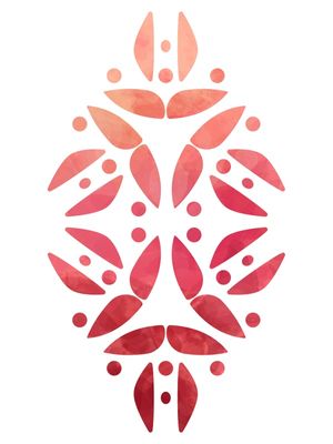 PATTERN PÊSSEGO AO VINHO - BRANCO