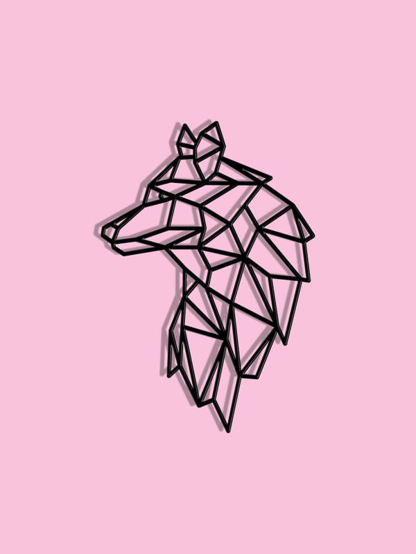 LOBO MINIMALISTA 3D