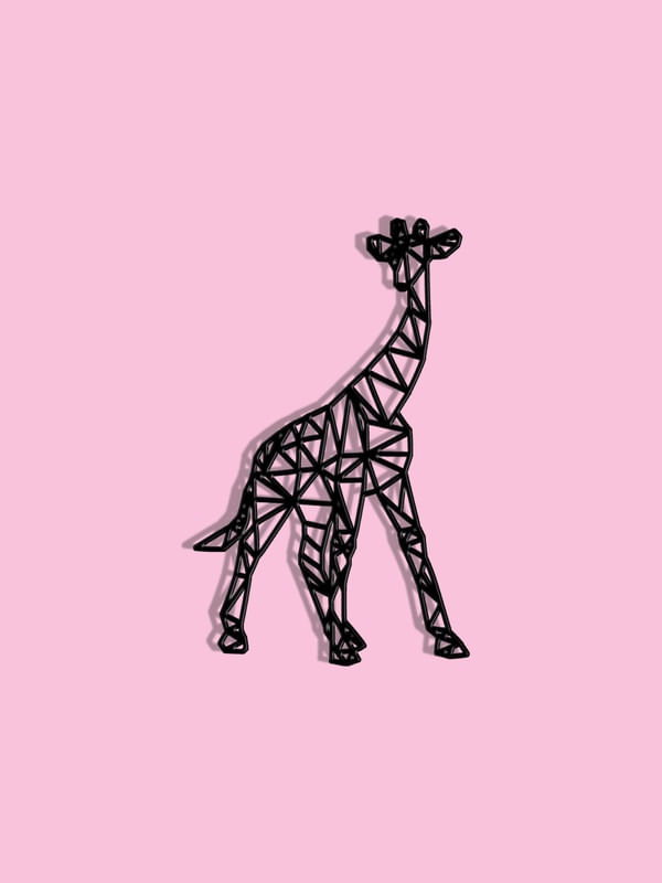 GIRAFA MINIMALISTA 3D