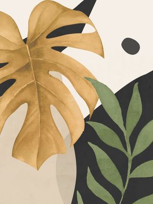 ABSTRACT ART TROPICAL LEAVES 75