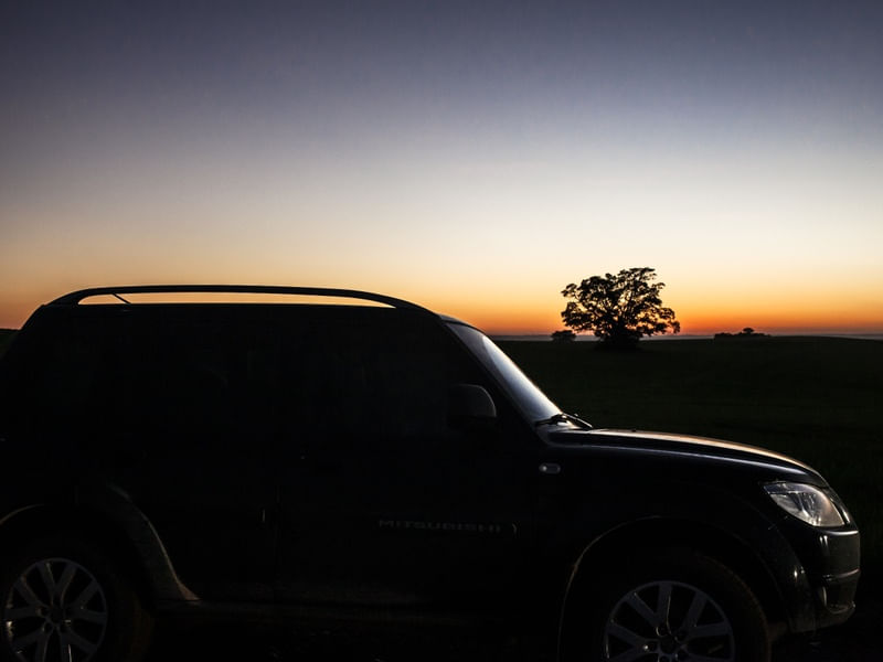 A TR4 AO AMANHECER NA AREA RURAL