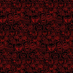 HALLOWEEN PUMPKINS - SEAMLESS PATTERN TEXTURE LINEART OB