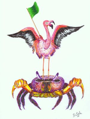CARANGUEJO E PORTA BANDEIRA