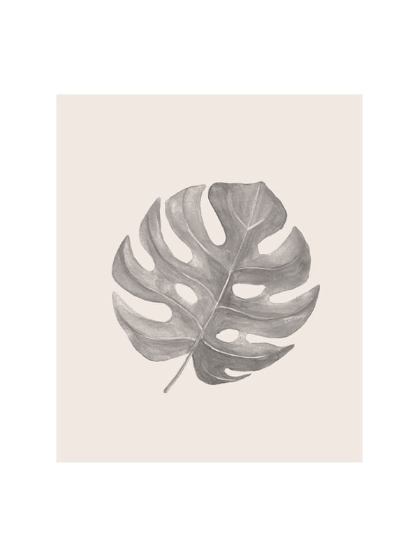 GRAY MONSTERA LEAF