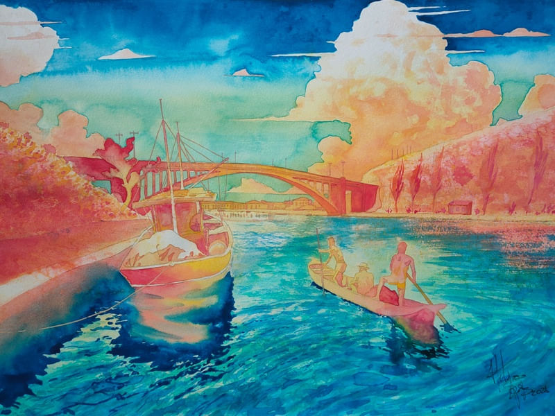 PONTE FELICIANO SODRÉ AO CREPÚSCULO DE INVERNO