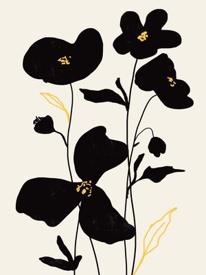 MINIMAL ABSTRACT ART LANDSCAPE FLOWERS 15