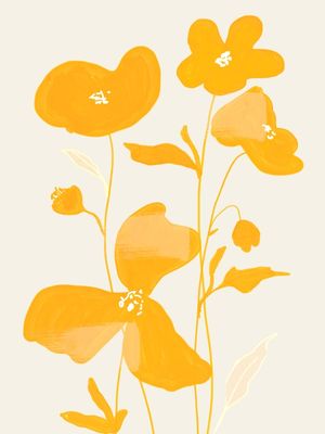 MINIMAL ABSTRACT ART LANDSCAPE FLOWERS 14