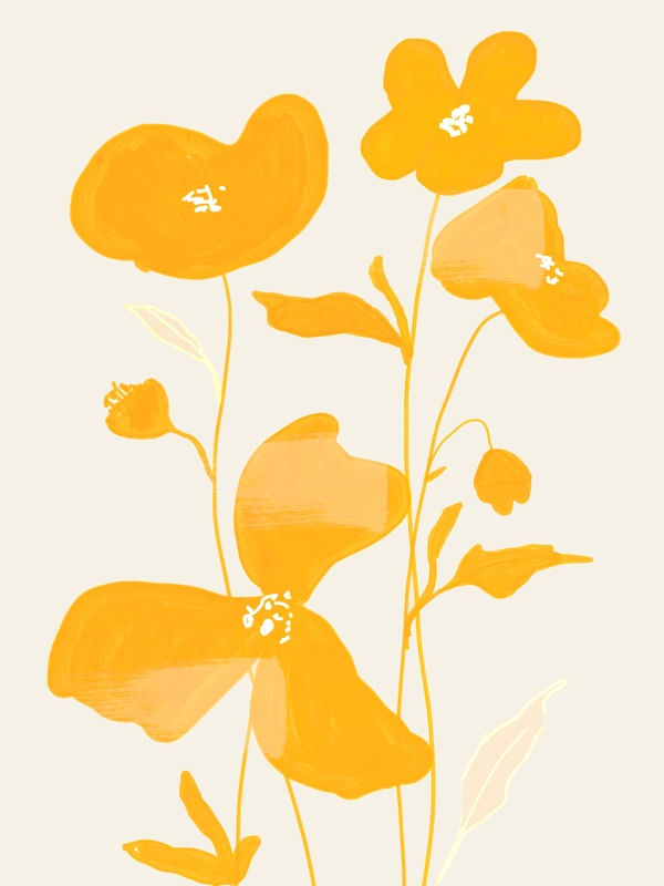 MINIMAL ABSTRACT ART LANDSCAPE FLOWERS 14