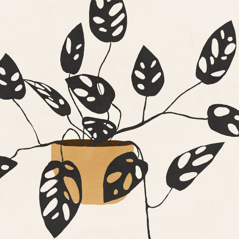 MINIMAL ABSTRACT ART PLANT 25