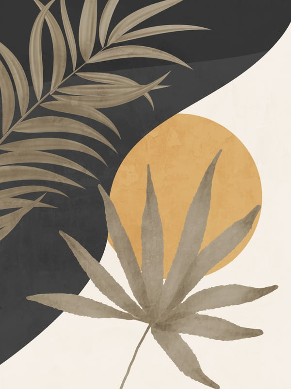 ABSTRACT ART TROPICAL LEAVES 73