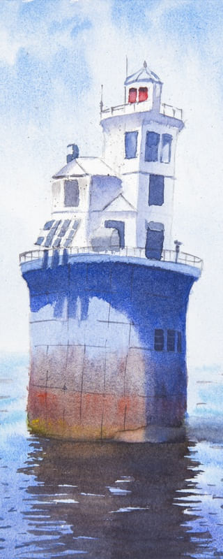 ESTAÇÃO EM ALTO MAR EM AQUARELA