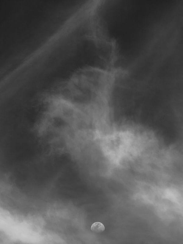 BLACK SKY WHITE MOON