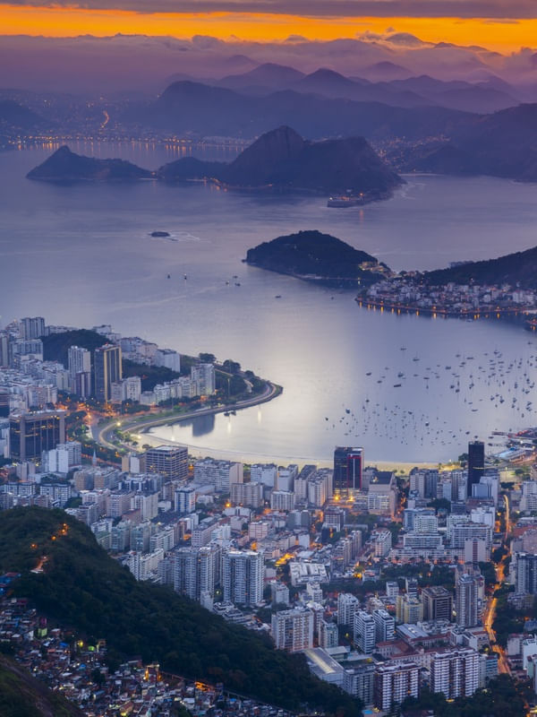 DÍPTICO 01 : AMANHECER ROXO E LARANJA NO RIO