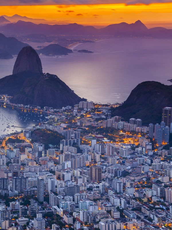 DÍPTICO 02 : AMANHECER ROXO E LARANJA NO RIO