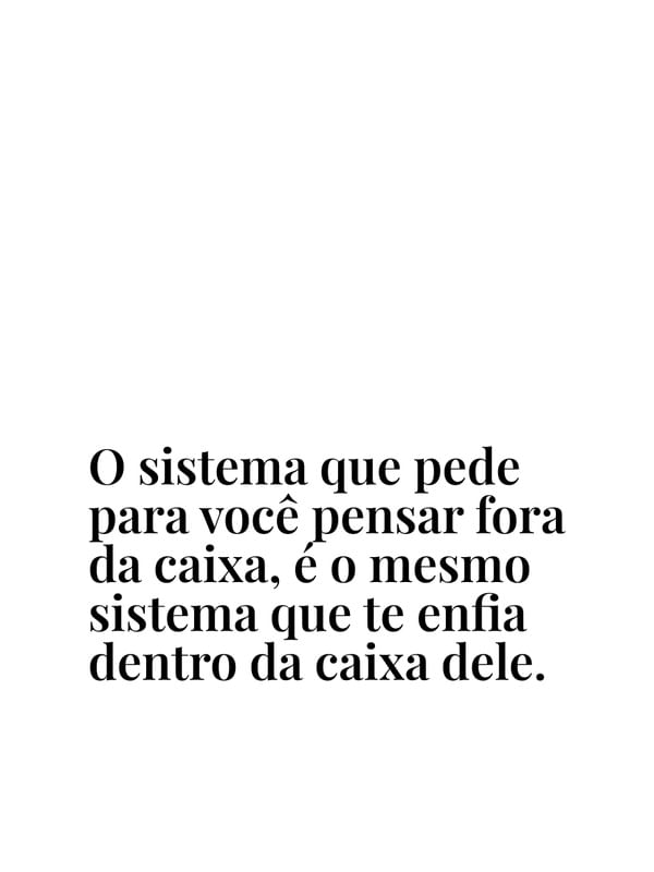 PENSAR FORA DA CAIXA
