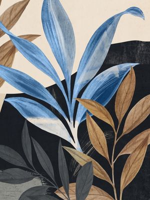 ABSTRACT ART TROPICAL LEAVES 79