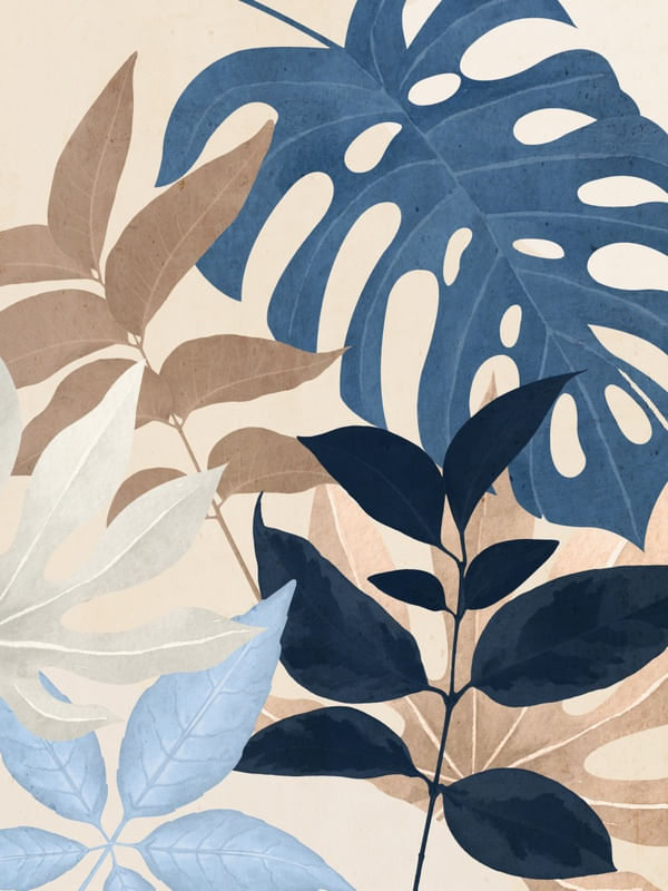 ABSTRACT ART TROPICAL LEAVES 80