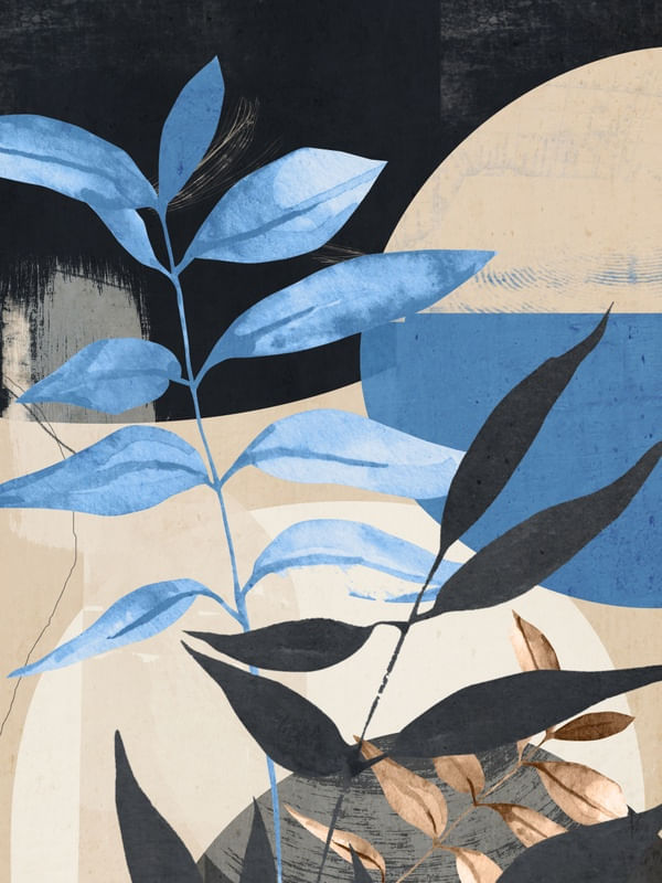 ABSTRACT ART TROPICAL LEAVES 81