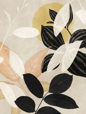 MINIMAL ABSTRACT ART TROPICAL LEAVES 2