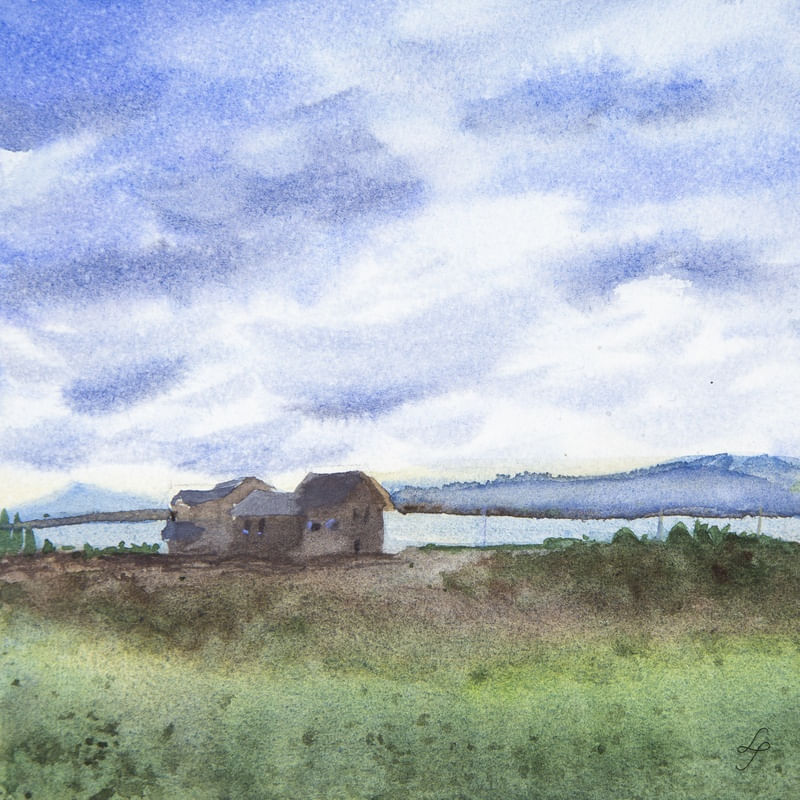 CASA DE CAMPO EM AQUARELA