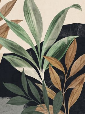 ABSTRACT ART TROPICAL LEAVES 87