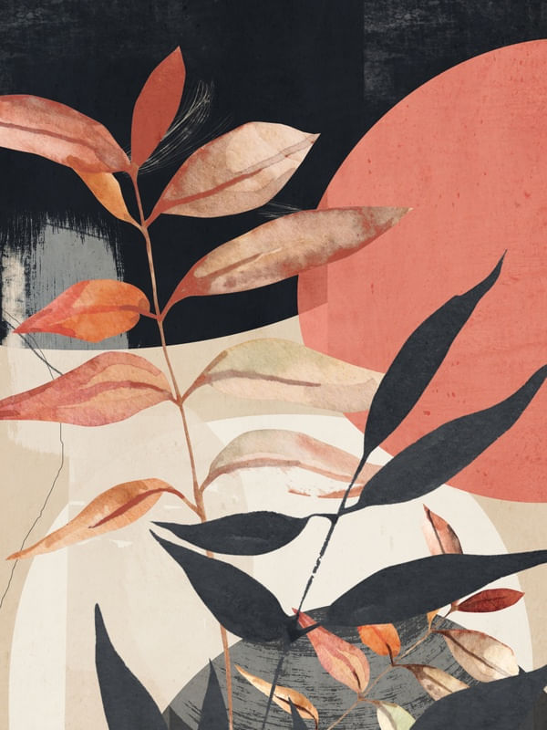 ABSTRACT ART TROPICAL LEAVES 90