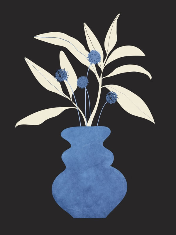 MINIMAL ABSTRACT ART VASE PLANT 12