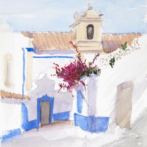 DETALHES DE CIDADE ANTIGA - AQUARELA
