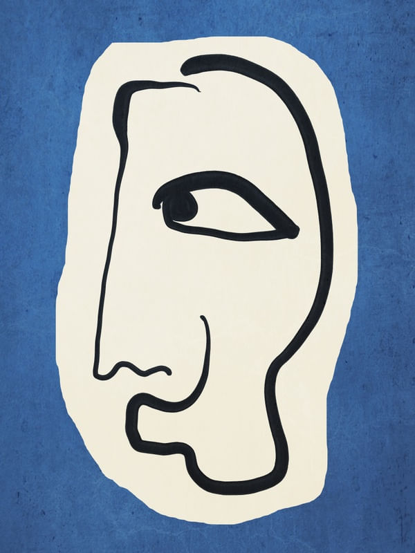 ABSTRACT LINE ART / FACE 6