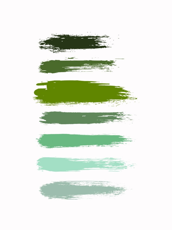 PINCELADAS EM DEGRADE VERDE