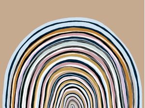 RAINBOW ARCH 1, COLORIDO ARCO IRIS MODERNO MINIMALISTA ILUSTRAÇÃO