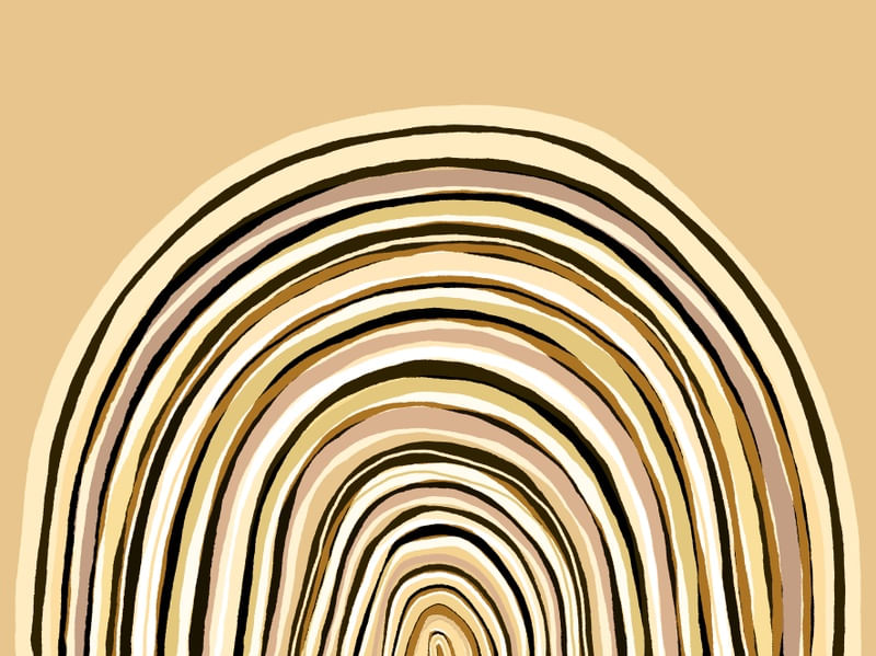 RAINBOW ARCH 7, COLORIDO ARCO IRIS MODERNO MINIMALISTA ILUSTRAÇÃO