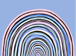 RAINBOW ARCH 9, COLORIDO ARCO IRIS MODERNO MINIMALISTA ILUSTRAÇÃO