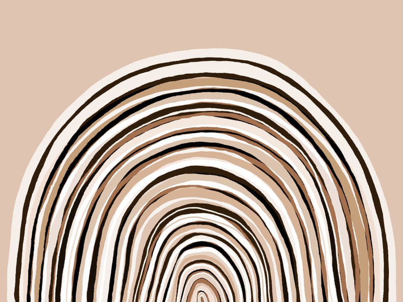 RAINBOW ARCH 10, NEUTRO ARCO IRIS MODERNO MINIMALISTA ILUSTRAÇÃO